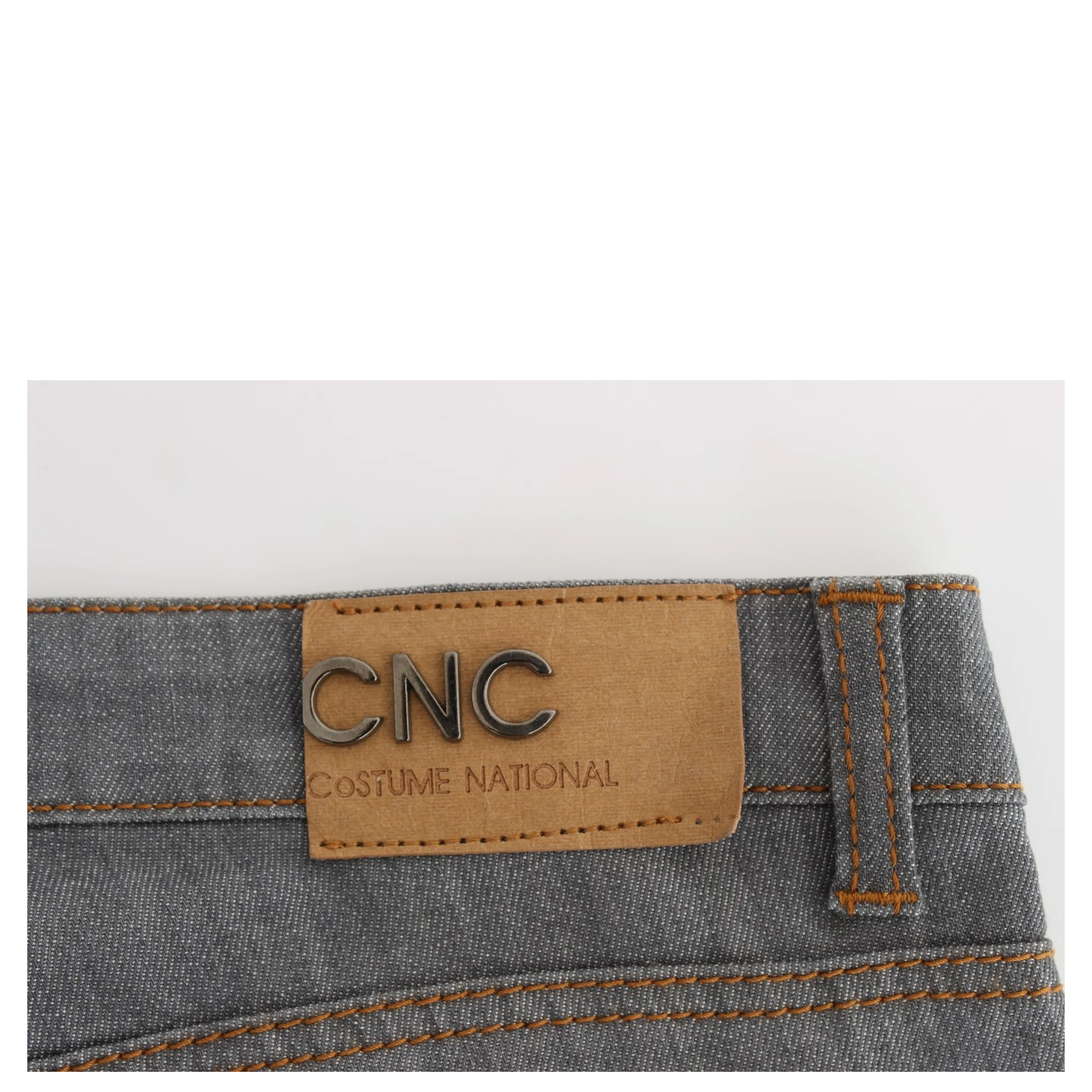 Gray Cotton Regular Fit Denim Jeans