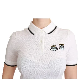 White Cotton Polo #dgfamily T-shirt