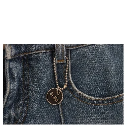 Blue Cotton Slim Fit Cropped Jeans