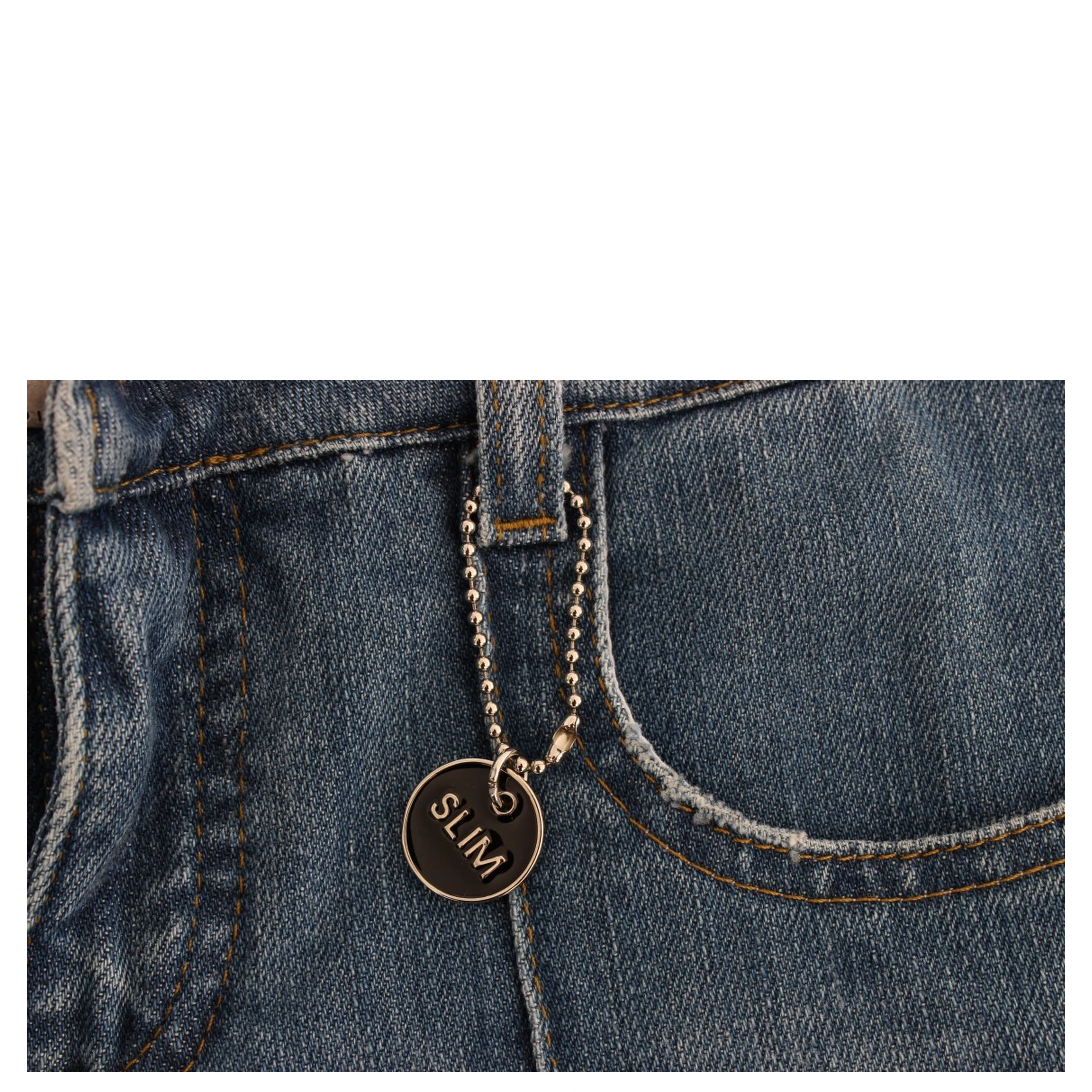 Blue Cotton Slim Fit Cropped Jeans
