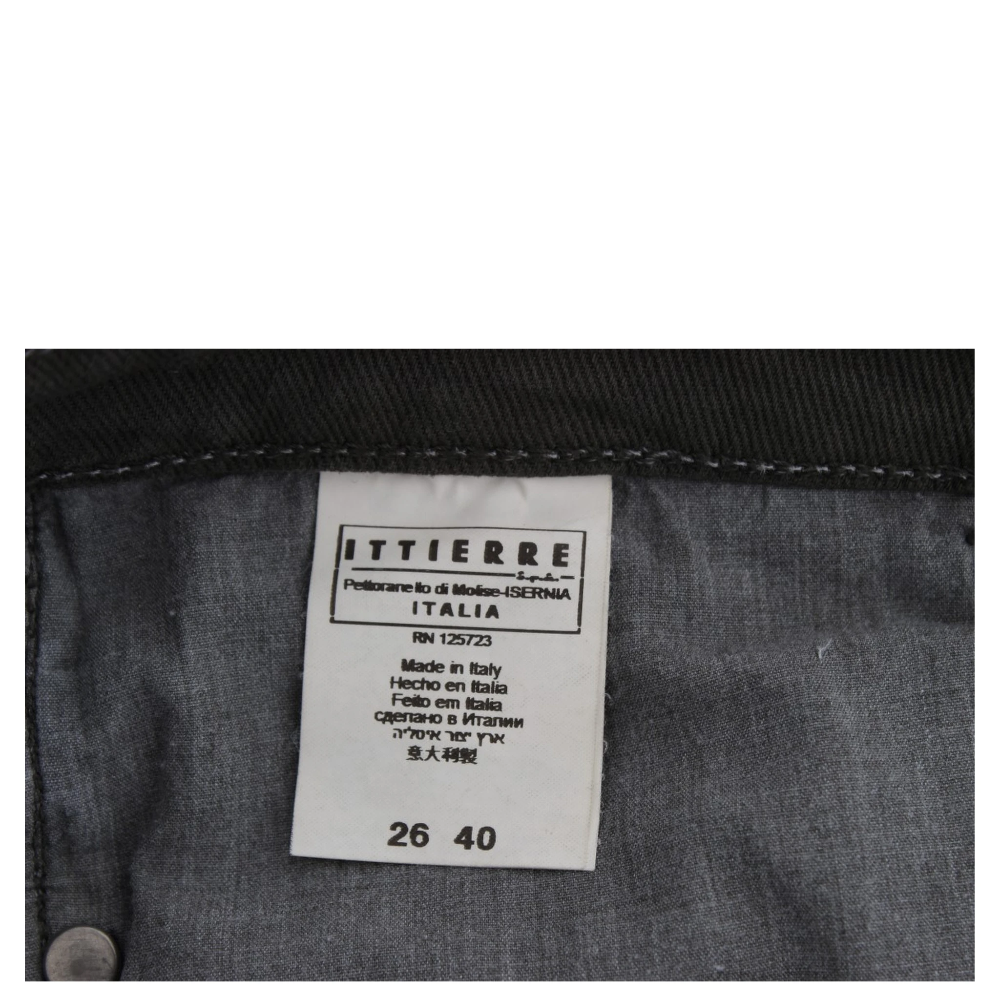 Green Cotton Blend Slim Fit Jeans