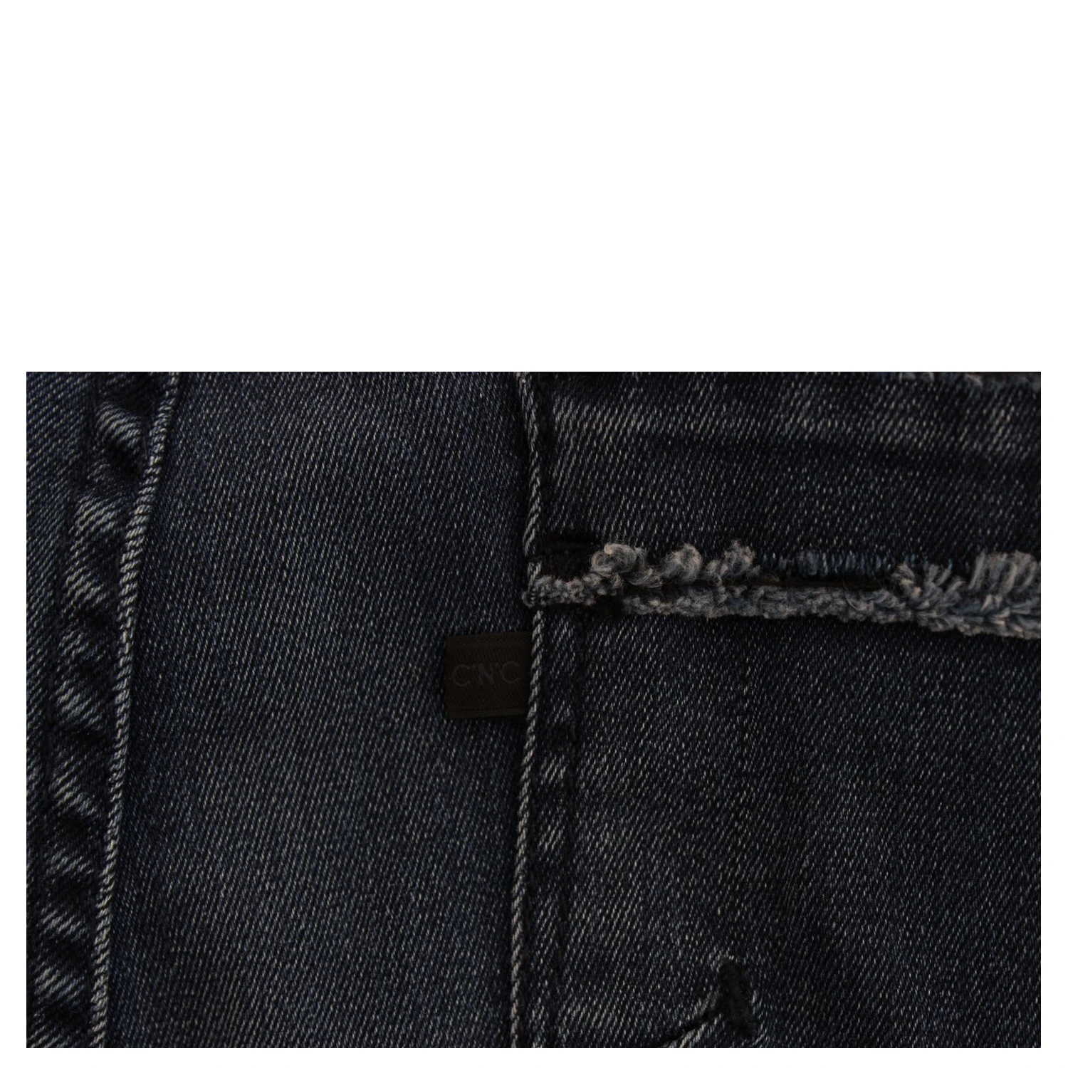 Blue Cotton Blend Slim Fit Jeans