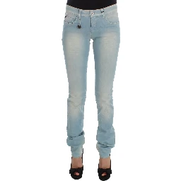 Blue Cotton Blend Super Slim Fit Jeans