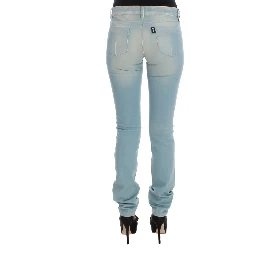 Blue Cotton Blend Super Slim Fit Jeans