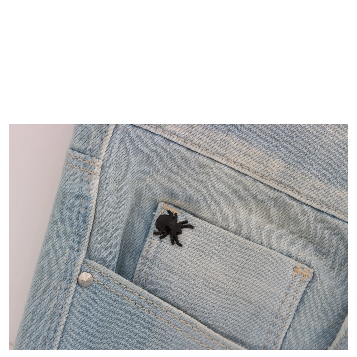 Blue Cotton Blend Super Slim Fit Jeans
