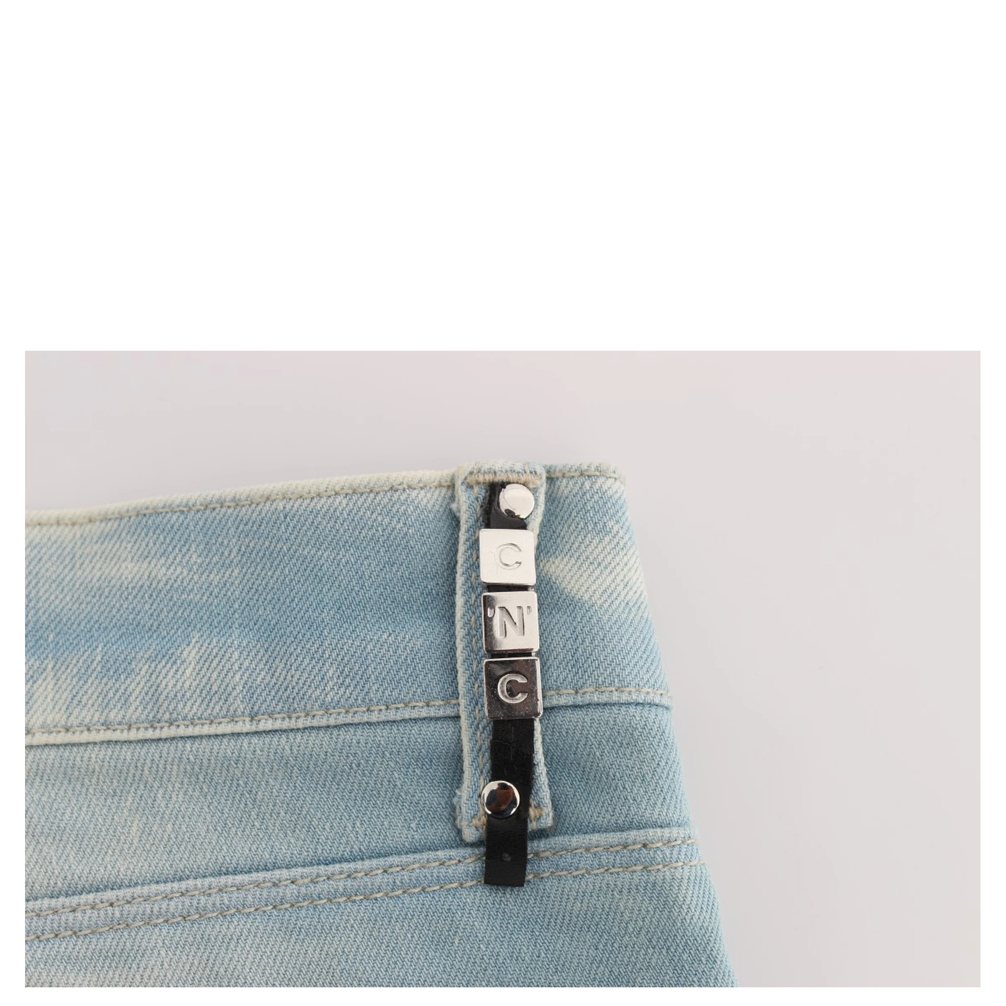 Blue Cotton Blend Super Slim Fit Jeans