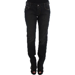 Blue Wash Cotton Boyfriend Jeans