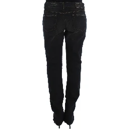 Blue Wash Cotton Boyfriend Jeans