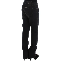 Blue Wash Cotton Boyfriend Jeans