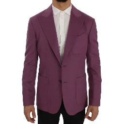 Purple Cashmere Slim Fit Blazer Jacket