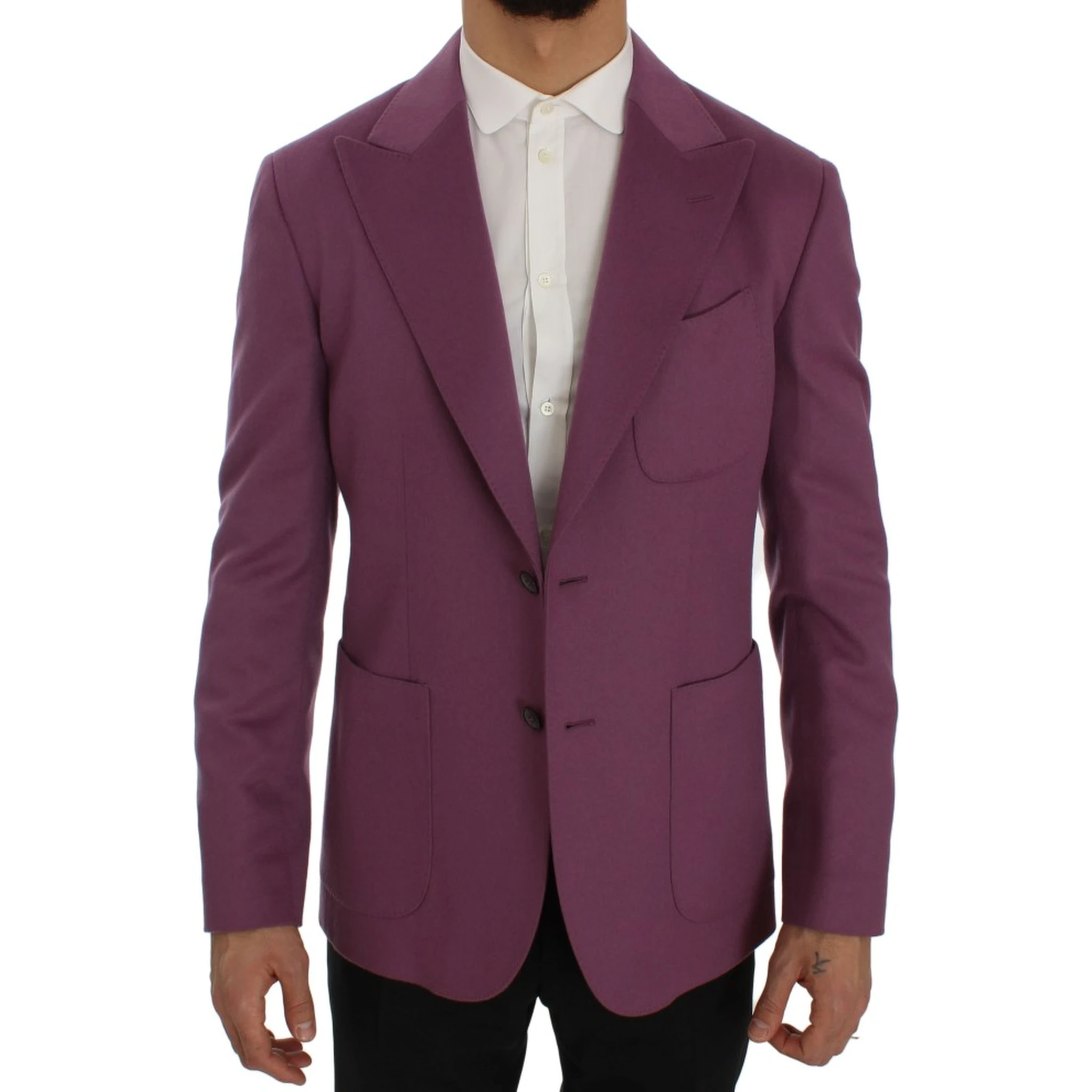 Purple Cashmere Slim Fit Blazer Jacket