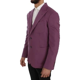 Purple Cashmere Slim Fit Blazer Jacket