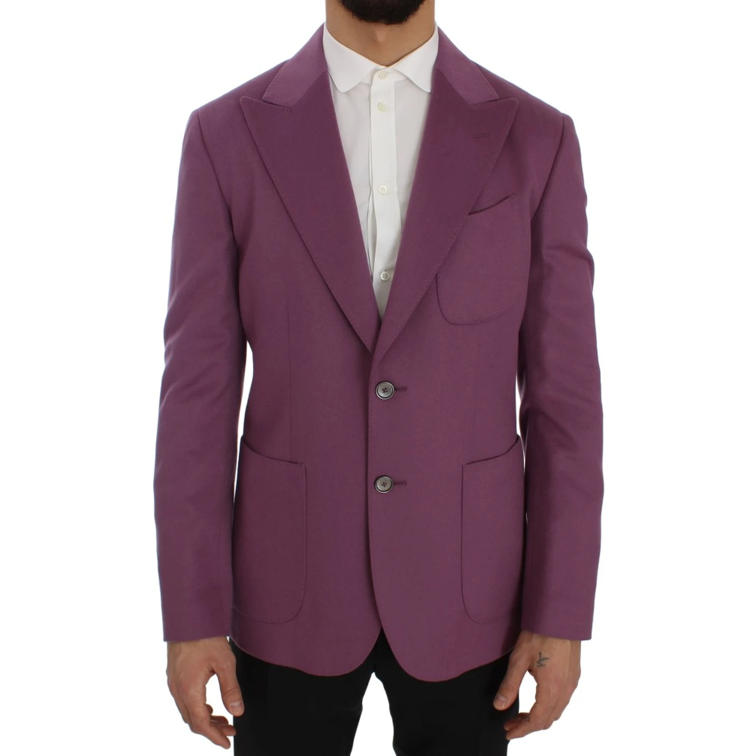 Purple Cashmere Slim Fit Blazer Jacket