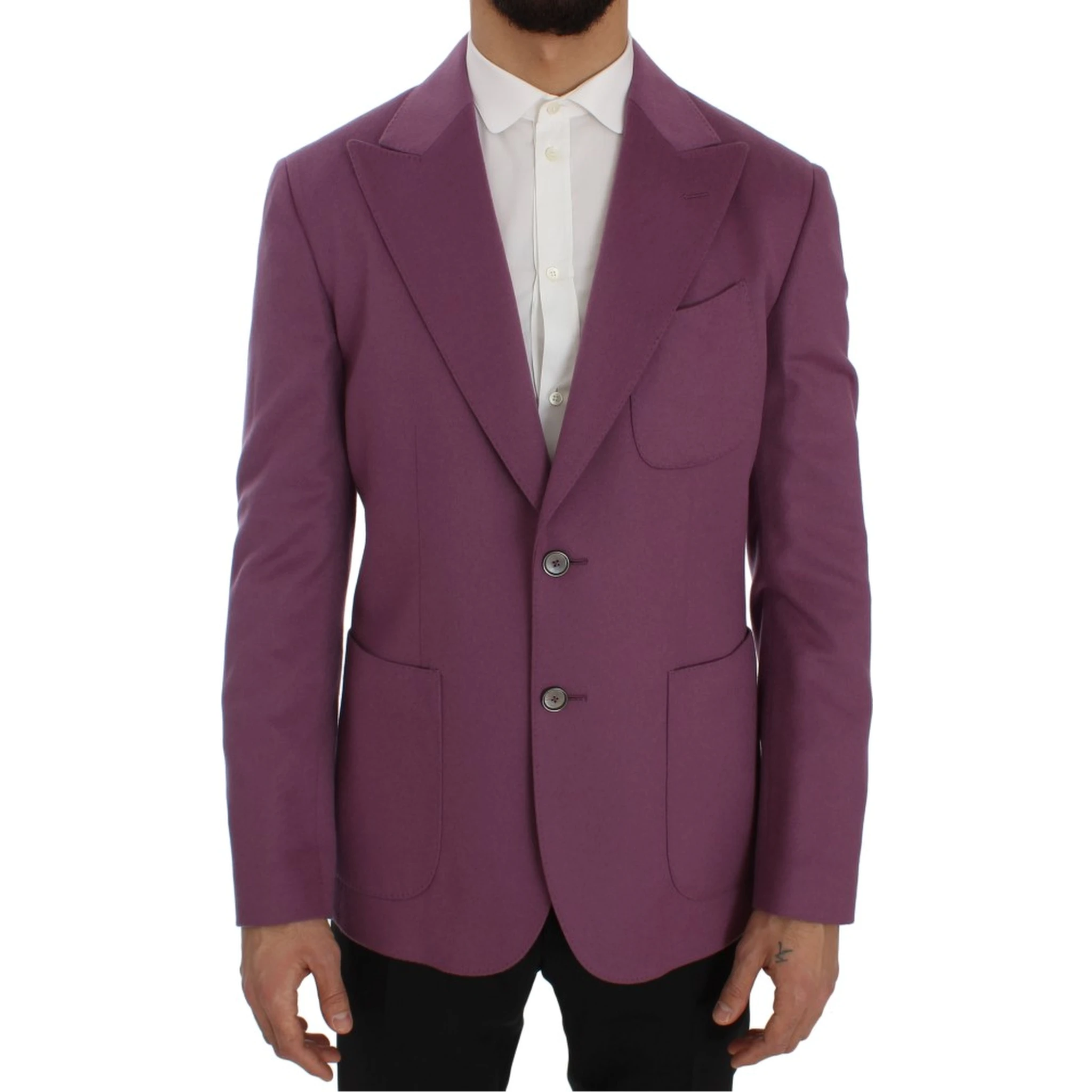 Purple Cashmere Slim Fit Blazer Jacket