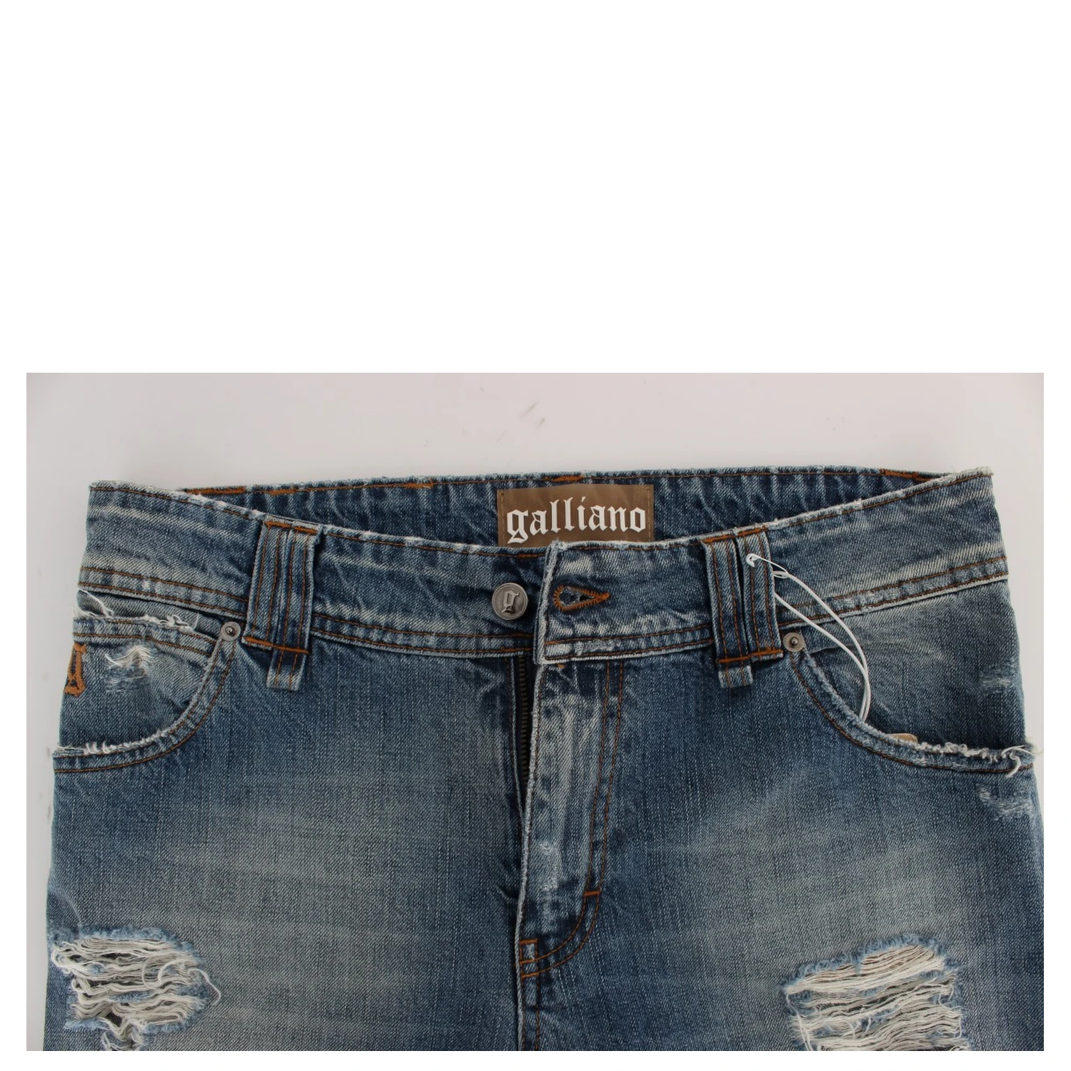 Blue Wash Cotton Boyfriend Fit Cropped Jeans