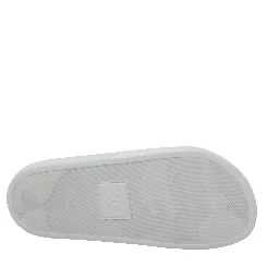 White Leather #dgfamily Slides Shoes Sandals