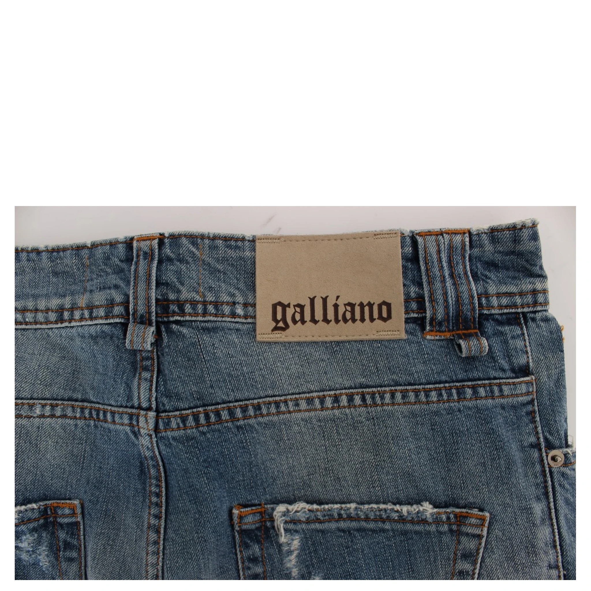 Blue Wash Cotton Boyfriend Fit Cropped Jeans