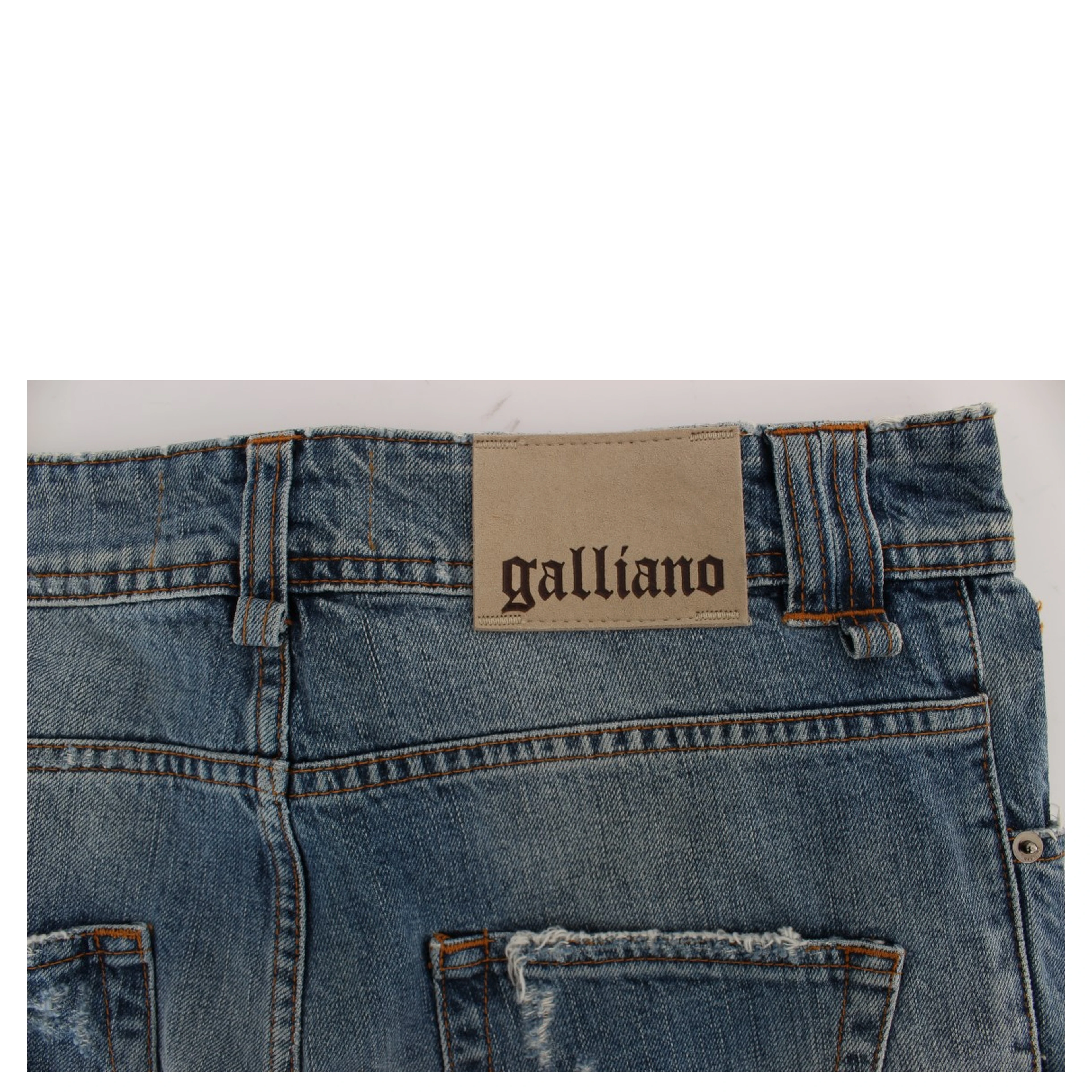 Blue Wash Cotton Boyfriend Fit Cropped Jeans