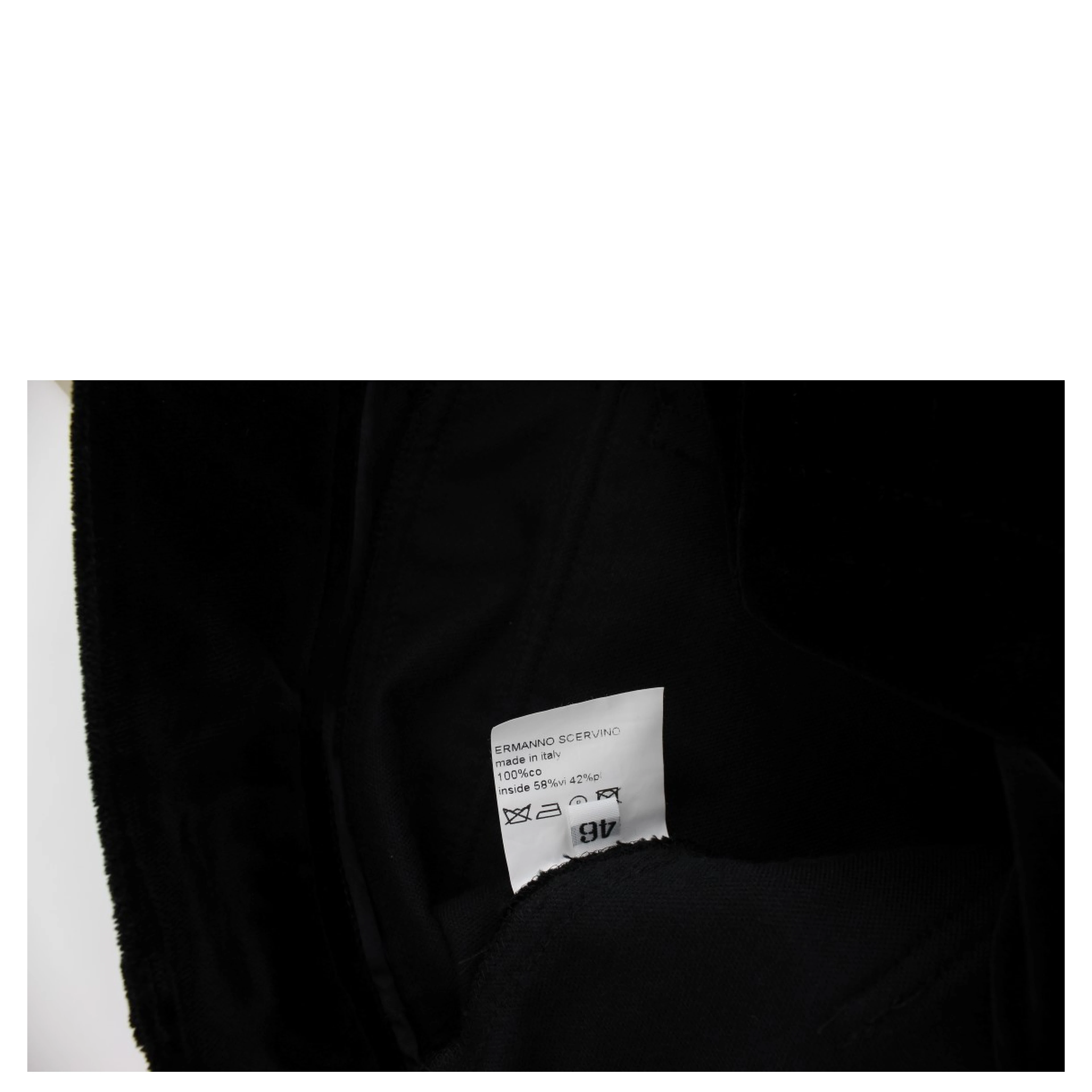 Black Velvet Cotton Straight Legs Pants