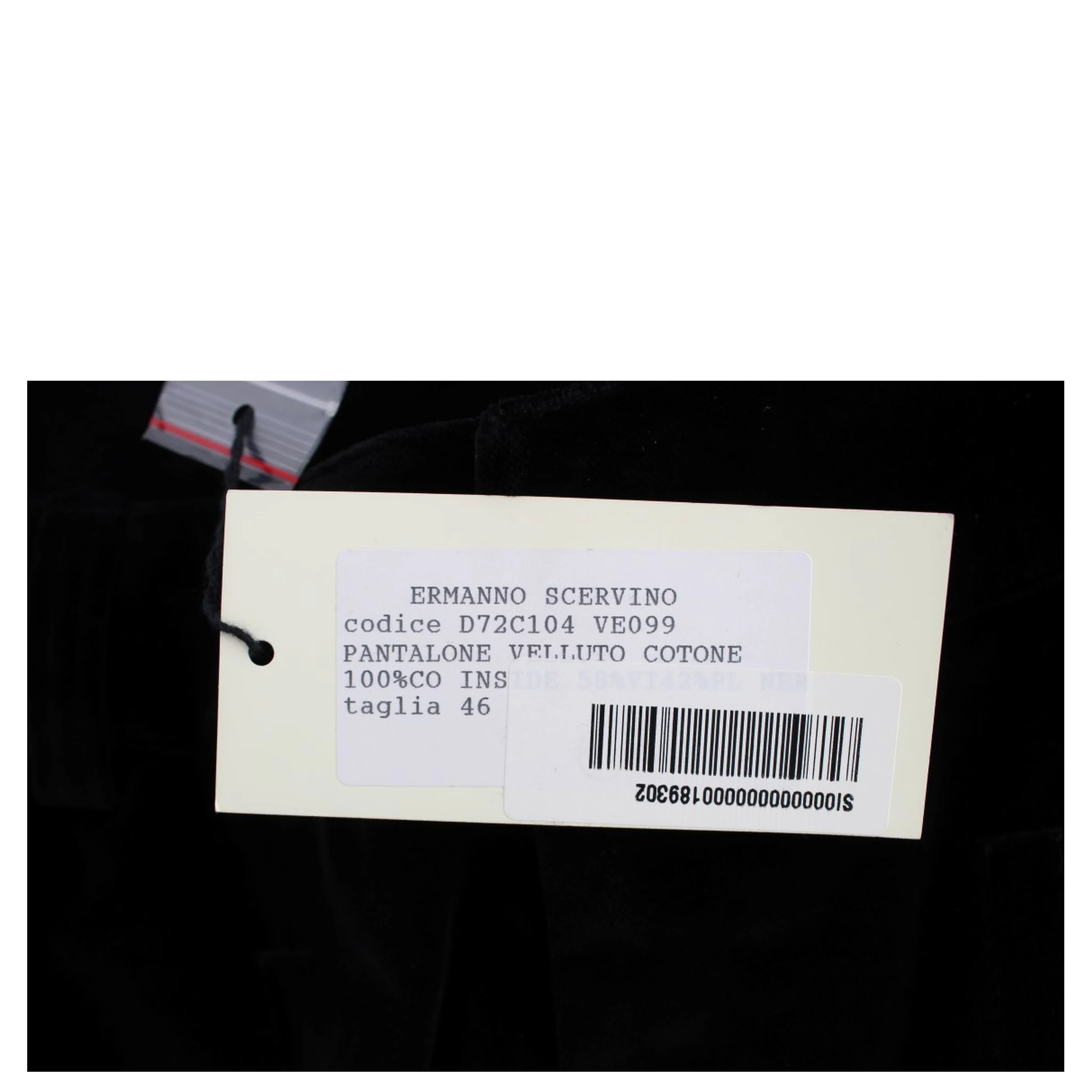 Black Velvet Cotton Straight Legs Pants