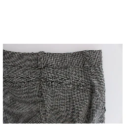 Black White Checkered Cotton Casual Pants