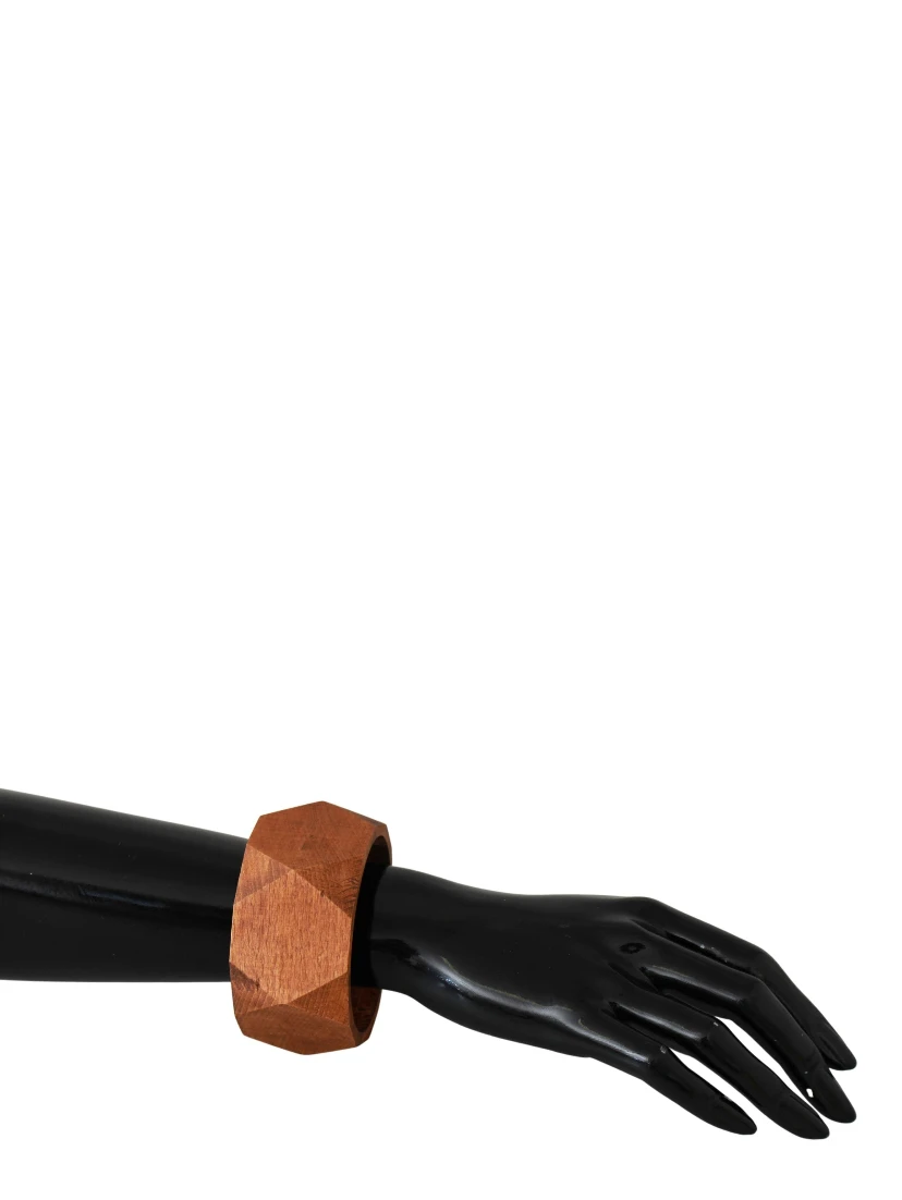 Brown Wooden Branded Bracelet