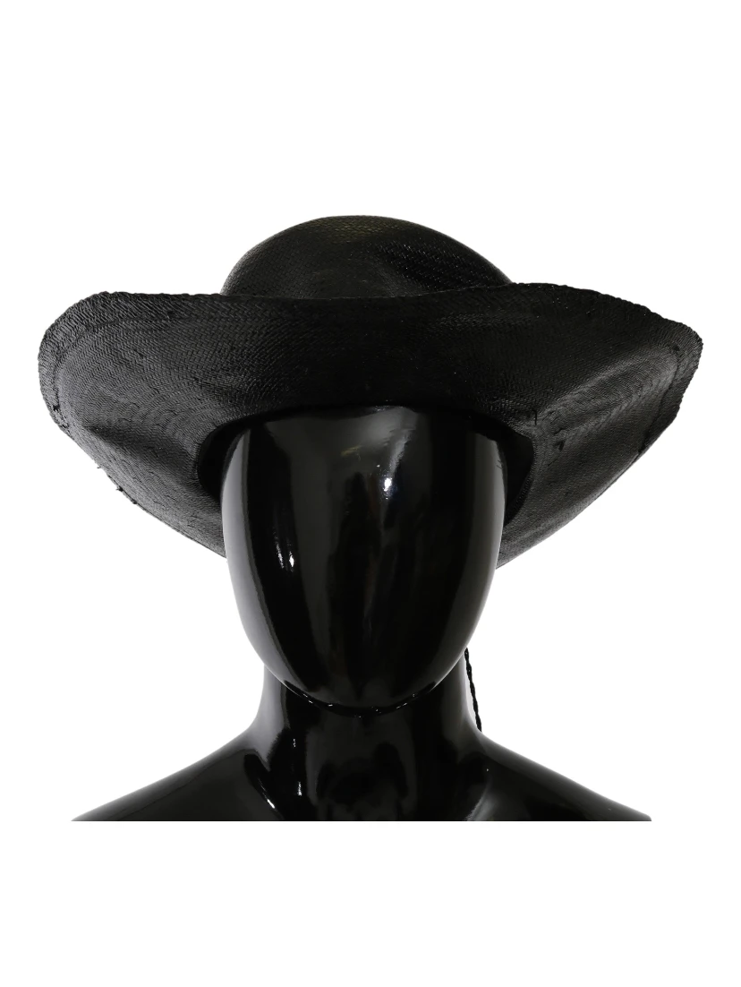 Black Wide Brim Cowboy Solid Hat