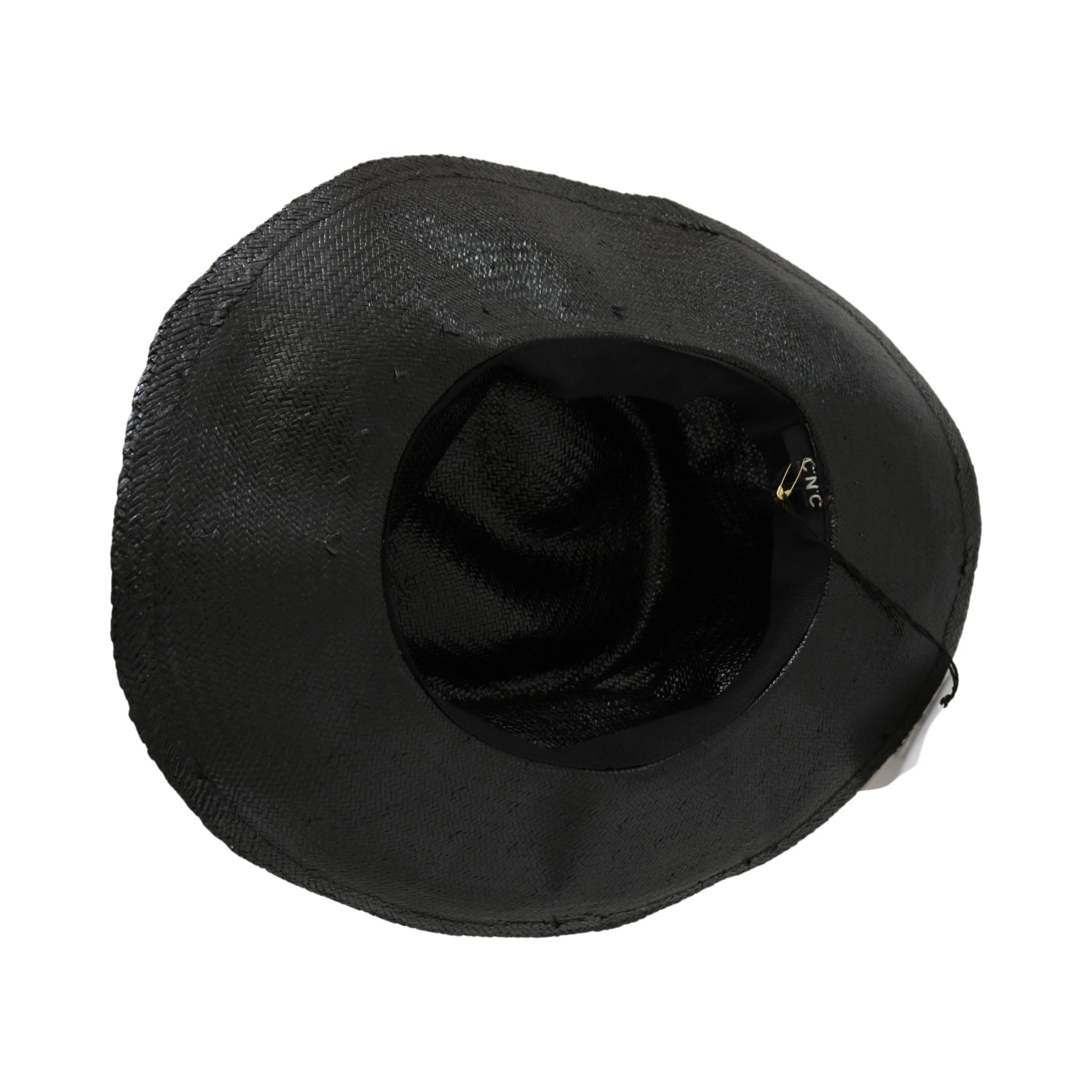 Black Wide Brim Cowboy Solid Hat