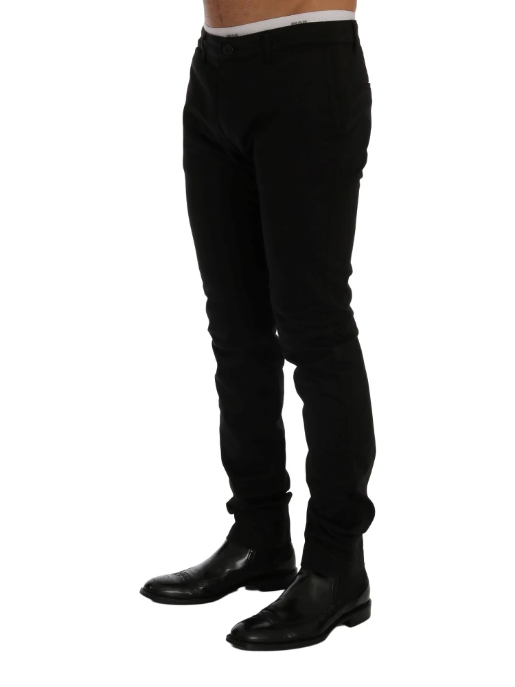 Black Cotton Stretch Chinos Pants alternative