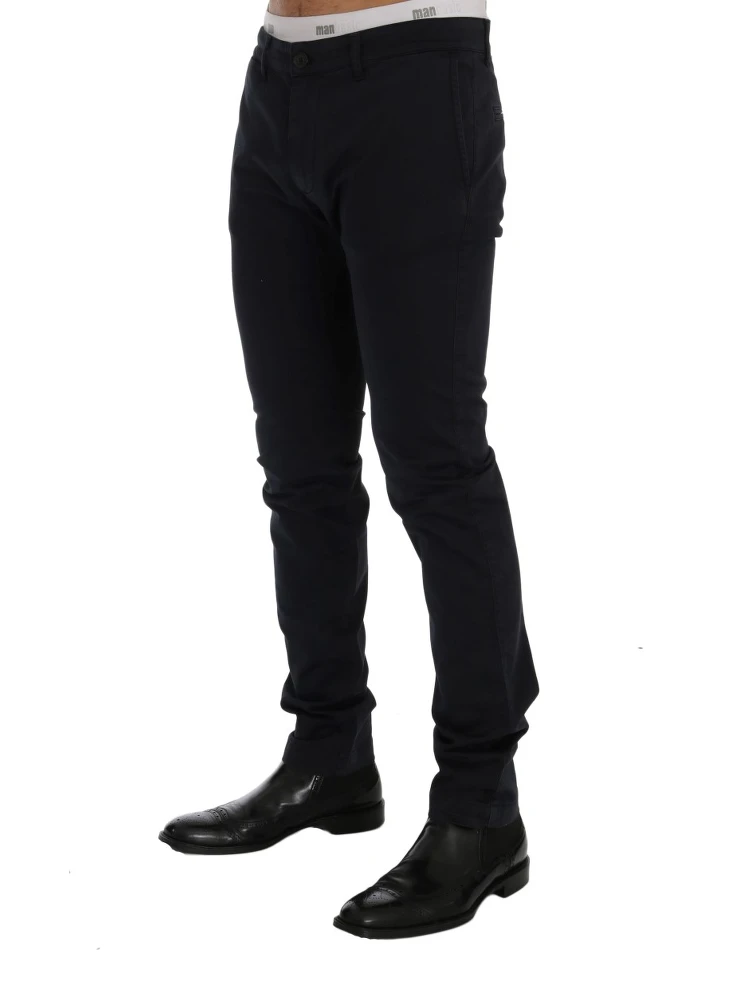 Blue Cotton Stretch Chinos Pants alternative