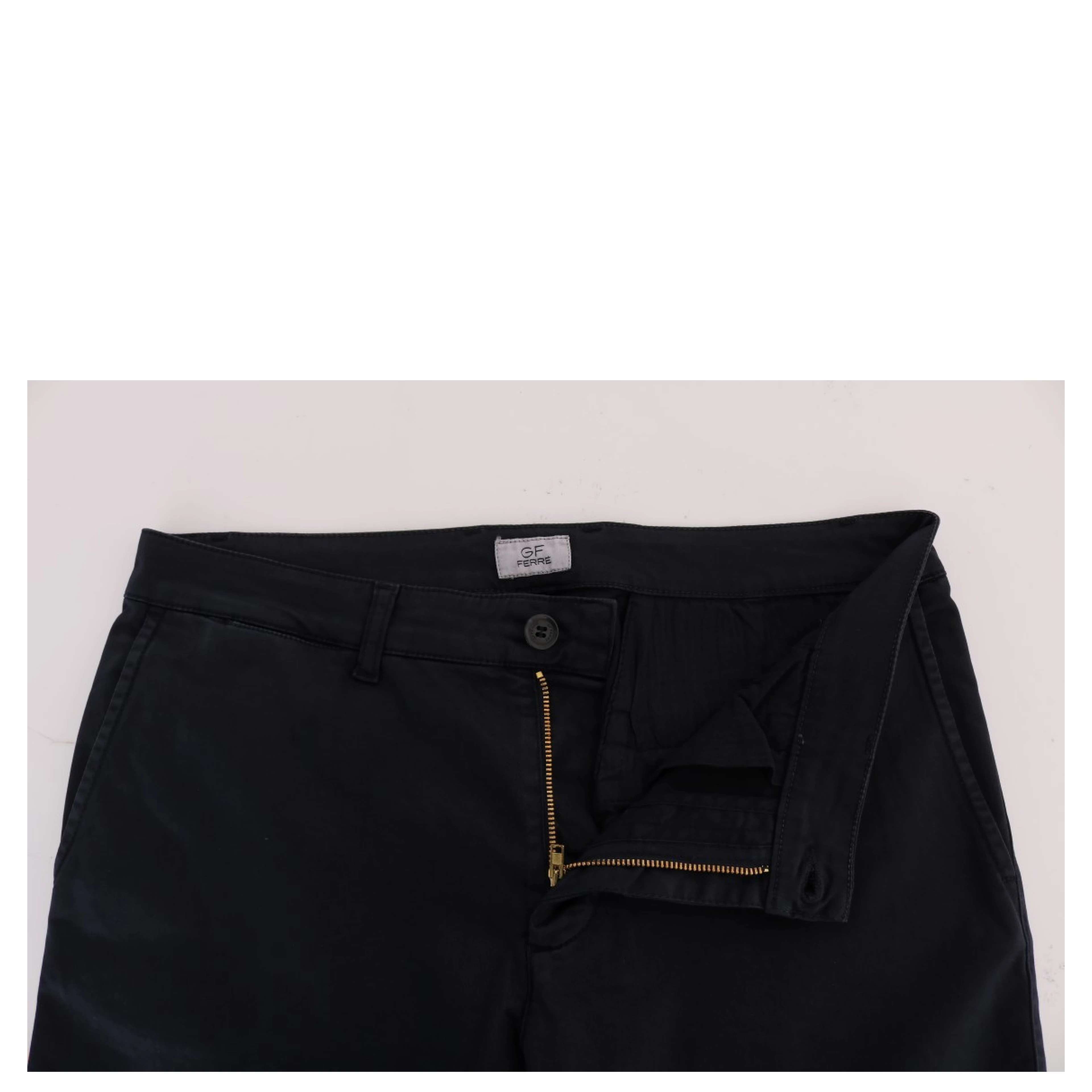 Blue Cotton Stretch Chinos Pants