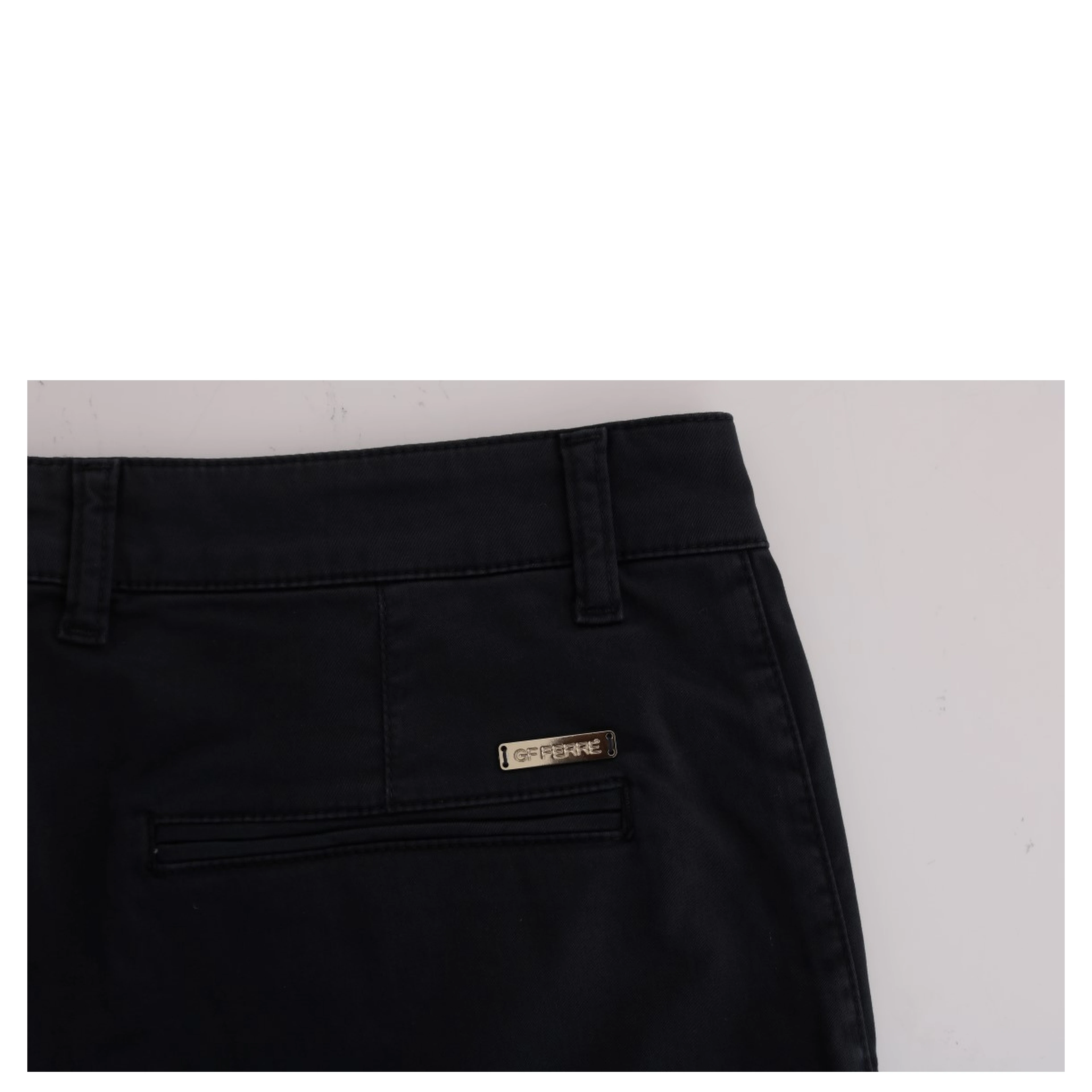 Blue Cotton Stretch Chinos Pants