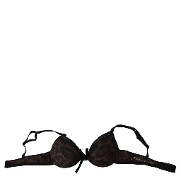 Black Leopard Nylon Push Up Bra Underwear