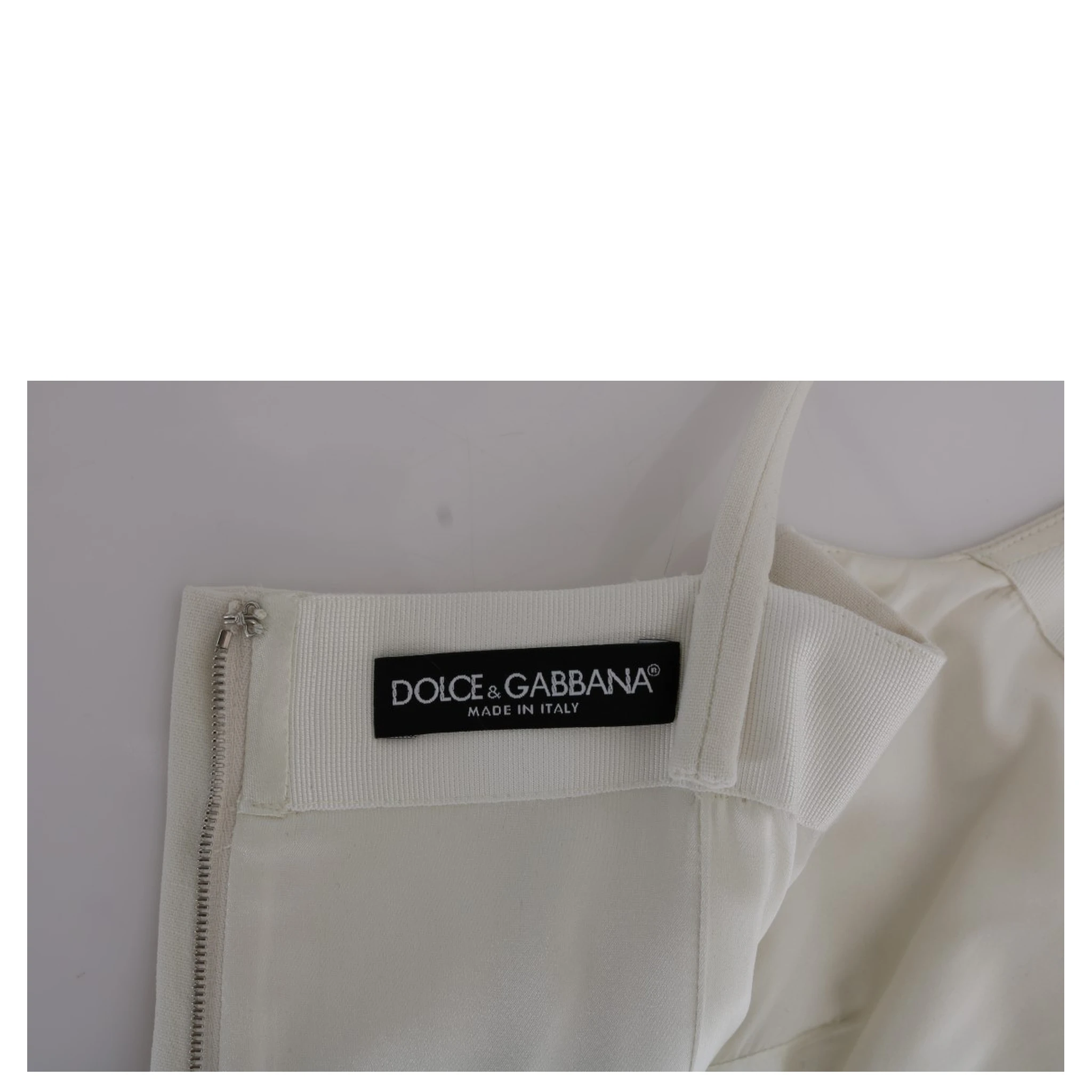 White Wool Stretch Brooch Shift Dress