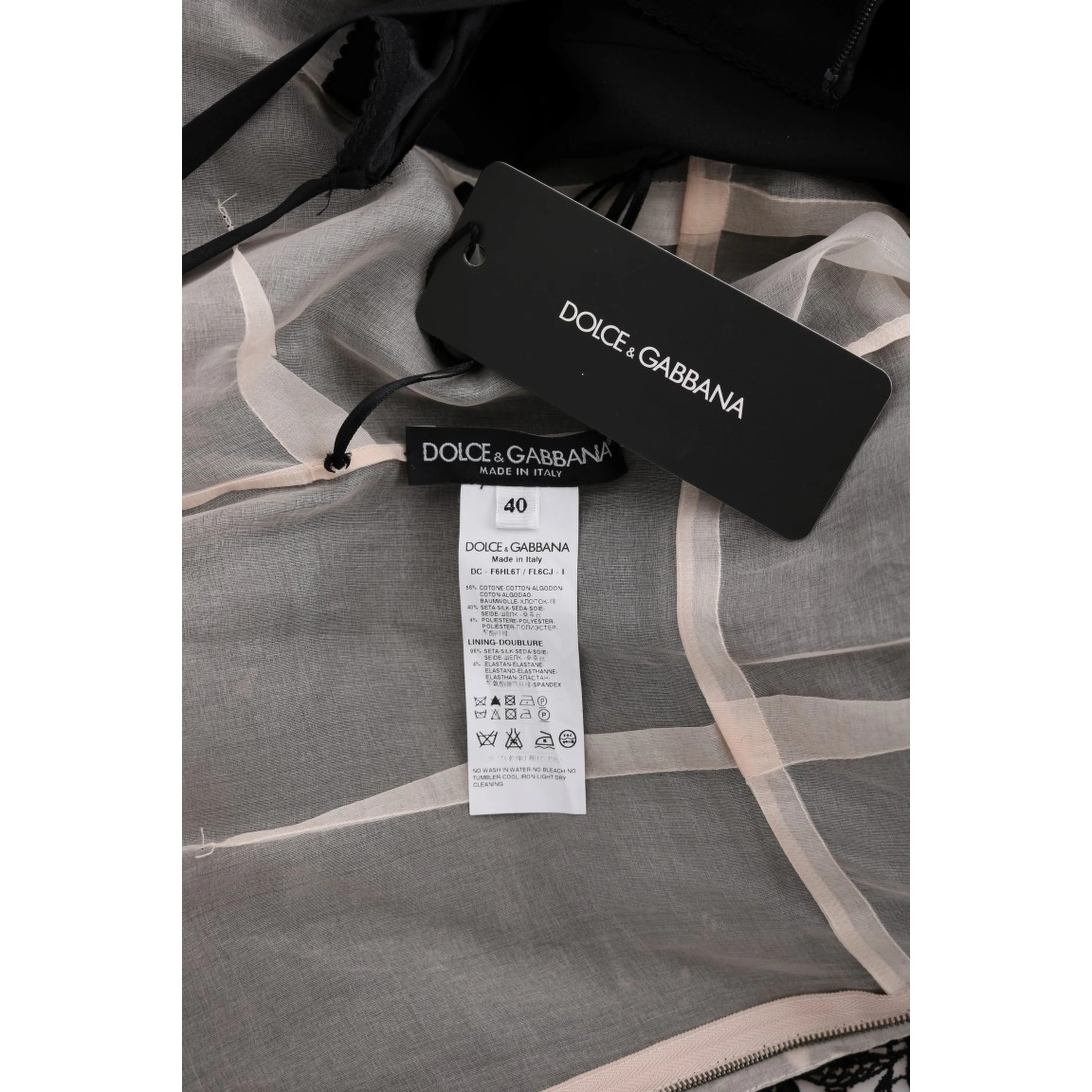 Black Cotton Silk Floral Long Dress