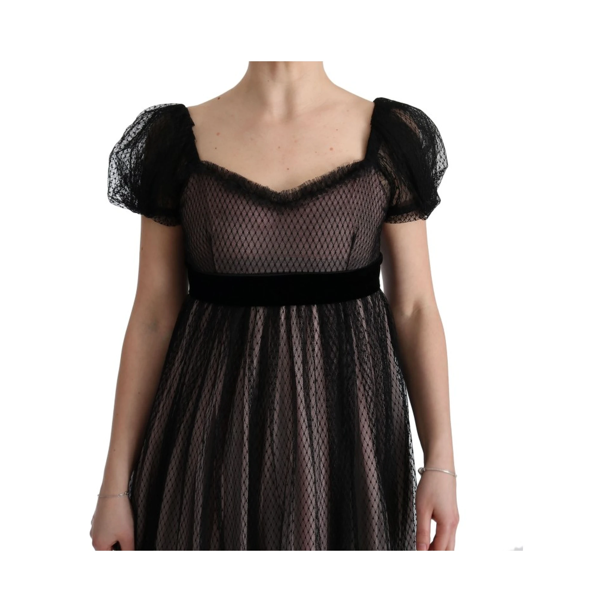 Black Pink Silk Long Shift Dress