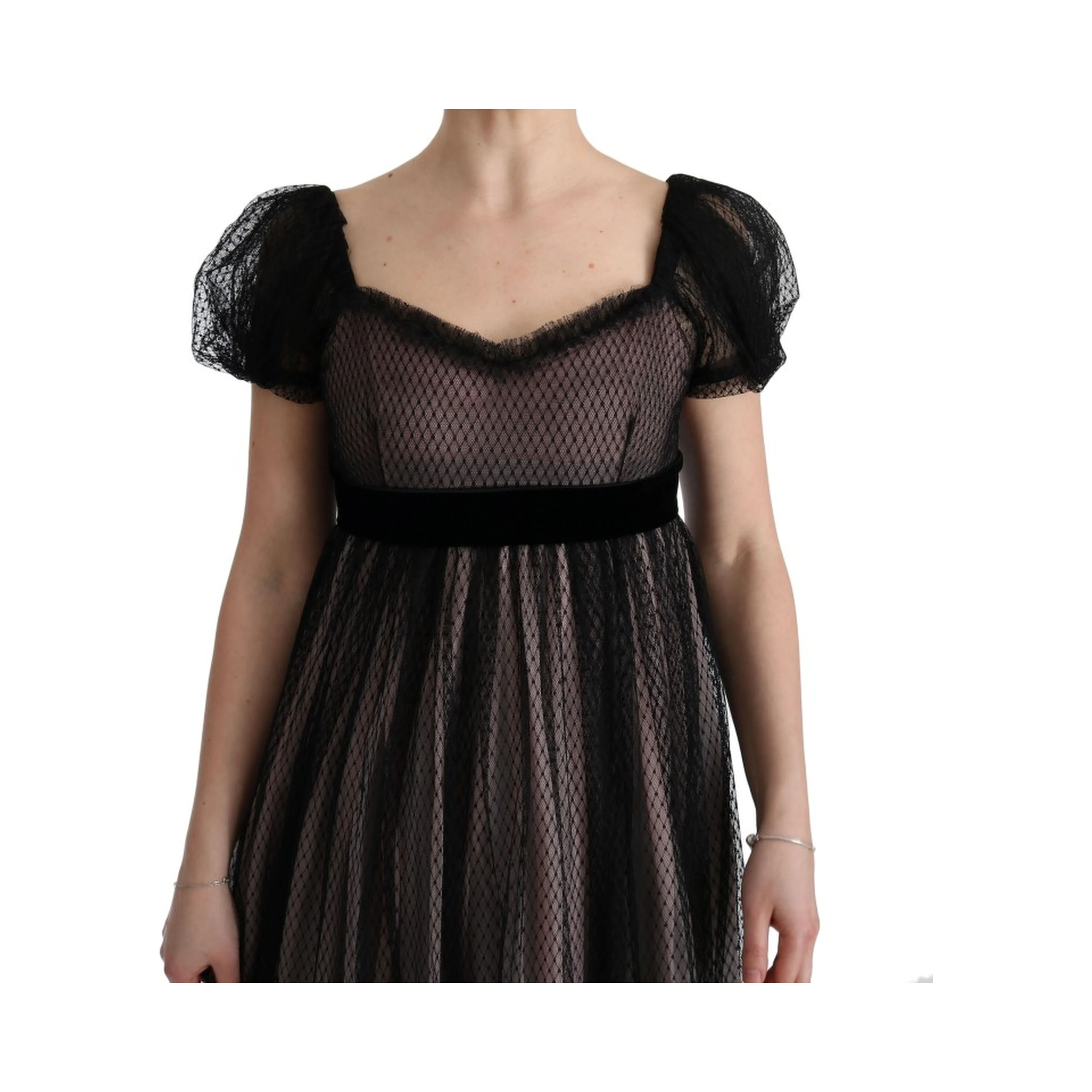 Black Pink Silk Long Shift Dress