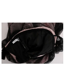 Black Pink Silk Long Shift Dress