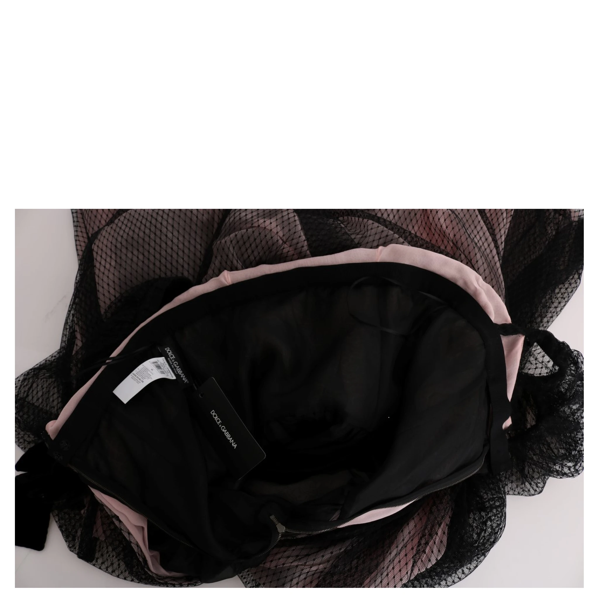 Black Pink Silk Long Shift Dress