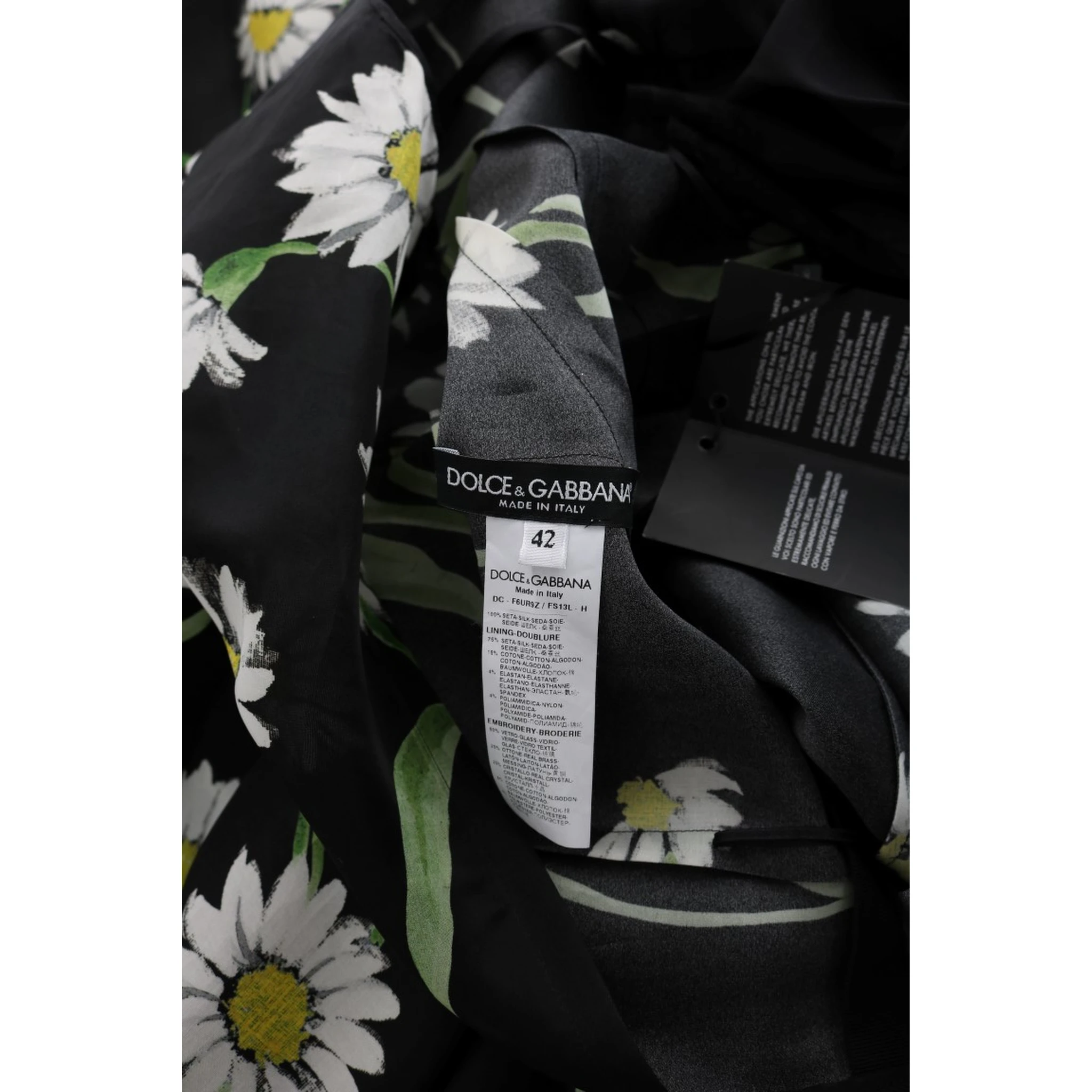 Multicolor Silk Sunflower Print Long Maxi Dress