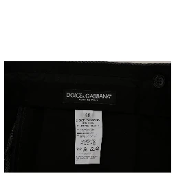 Gray Wool Striped Formal Pants