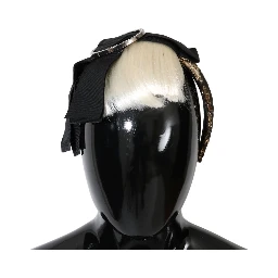 Black Crystal White Diadem Headband