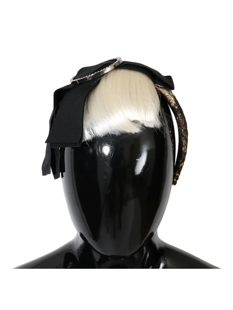 Black Crystal White Diadem Headband alternative