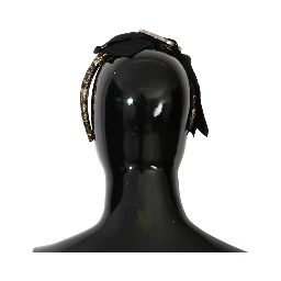 Black Crystal White Diadem Headband