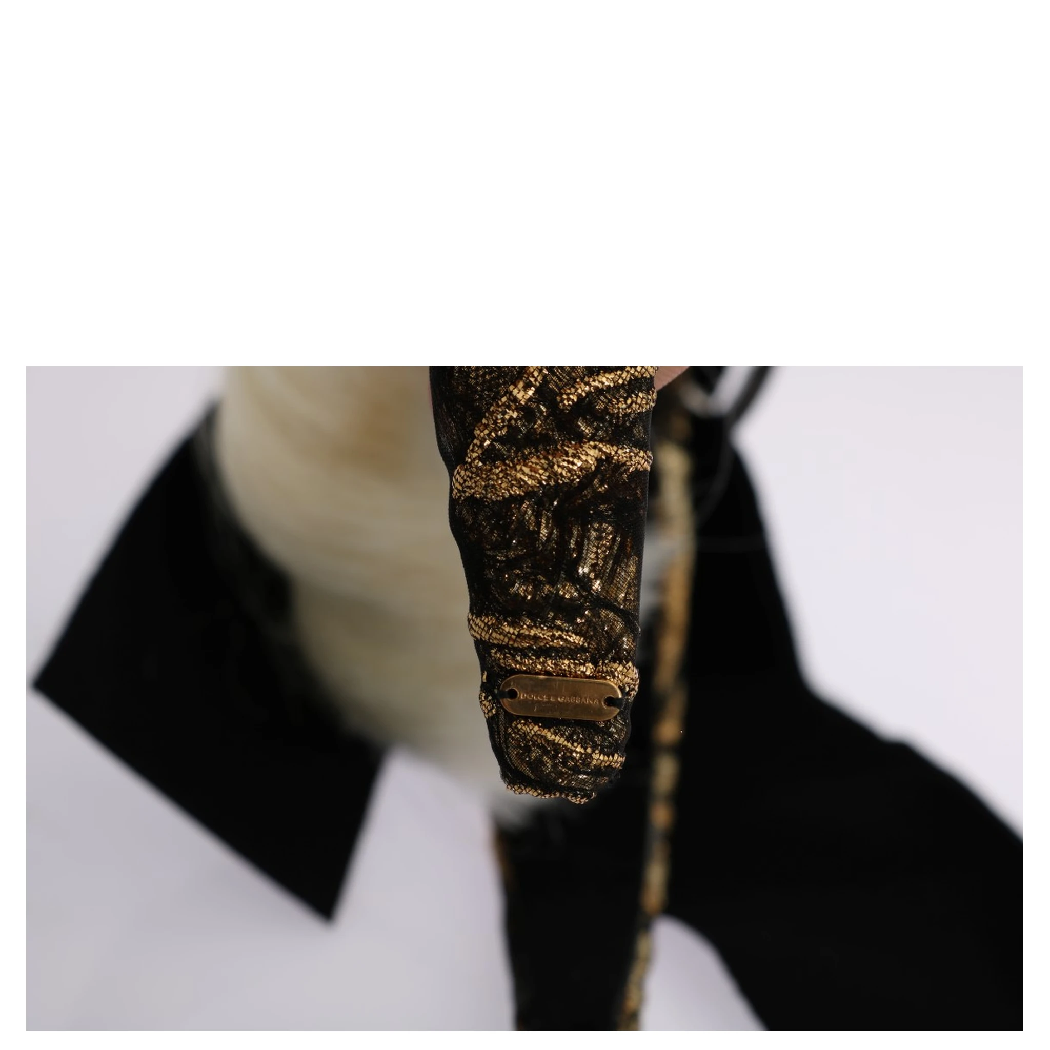 Black Crystal White Diadem Headband