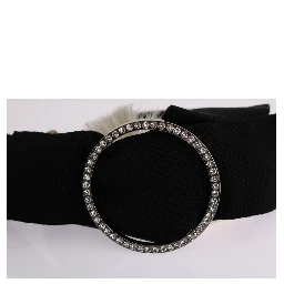 Black Crystal White Diadem Headband