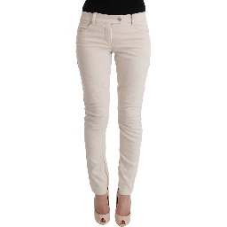 White Slim Fit Casual Jeans