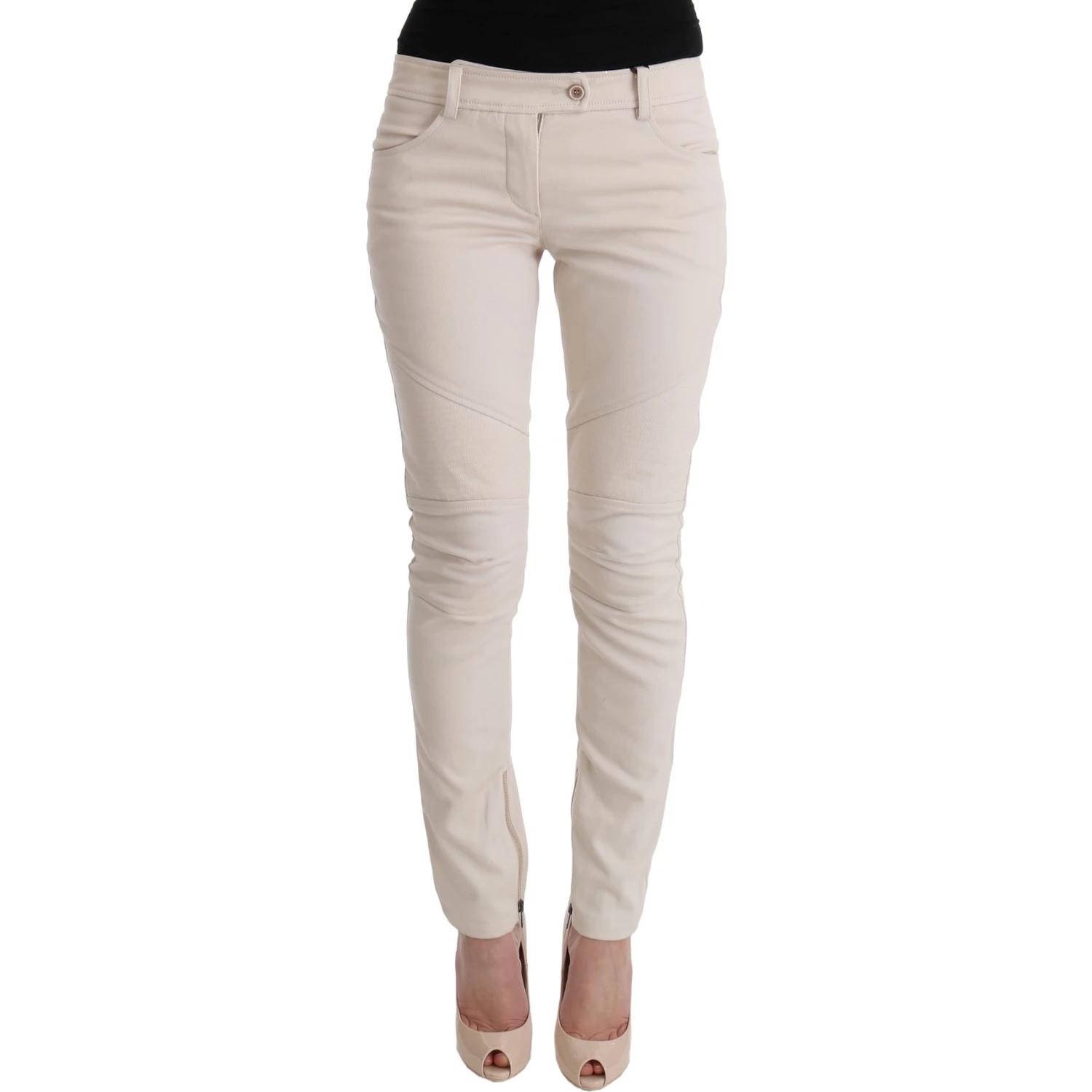 White Slim Fit Casual Jeans