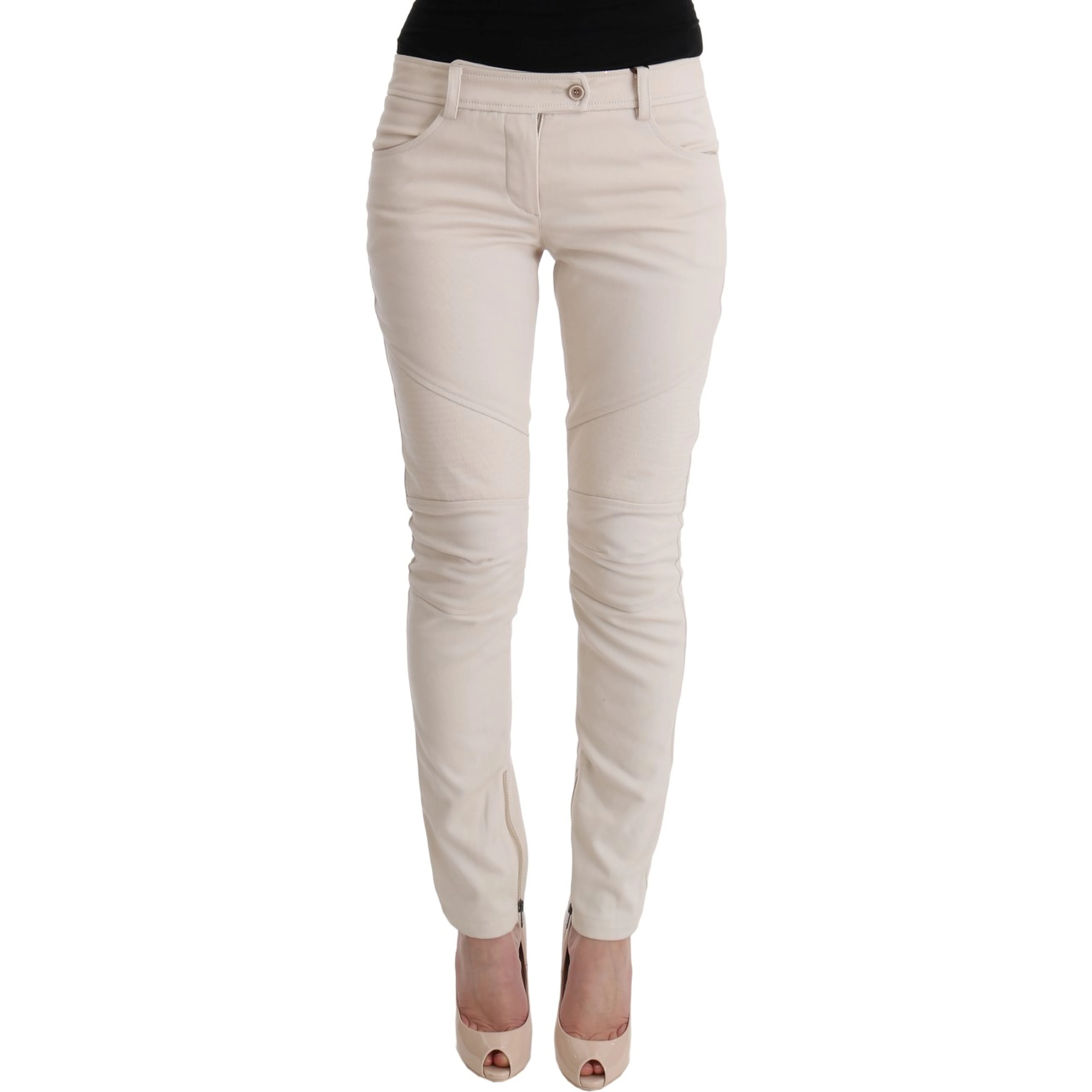 White Slim Fit Casual Jeans