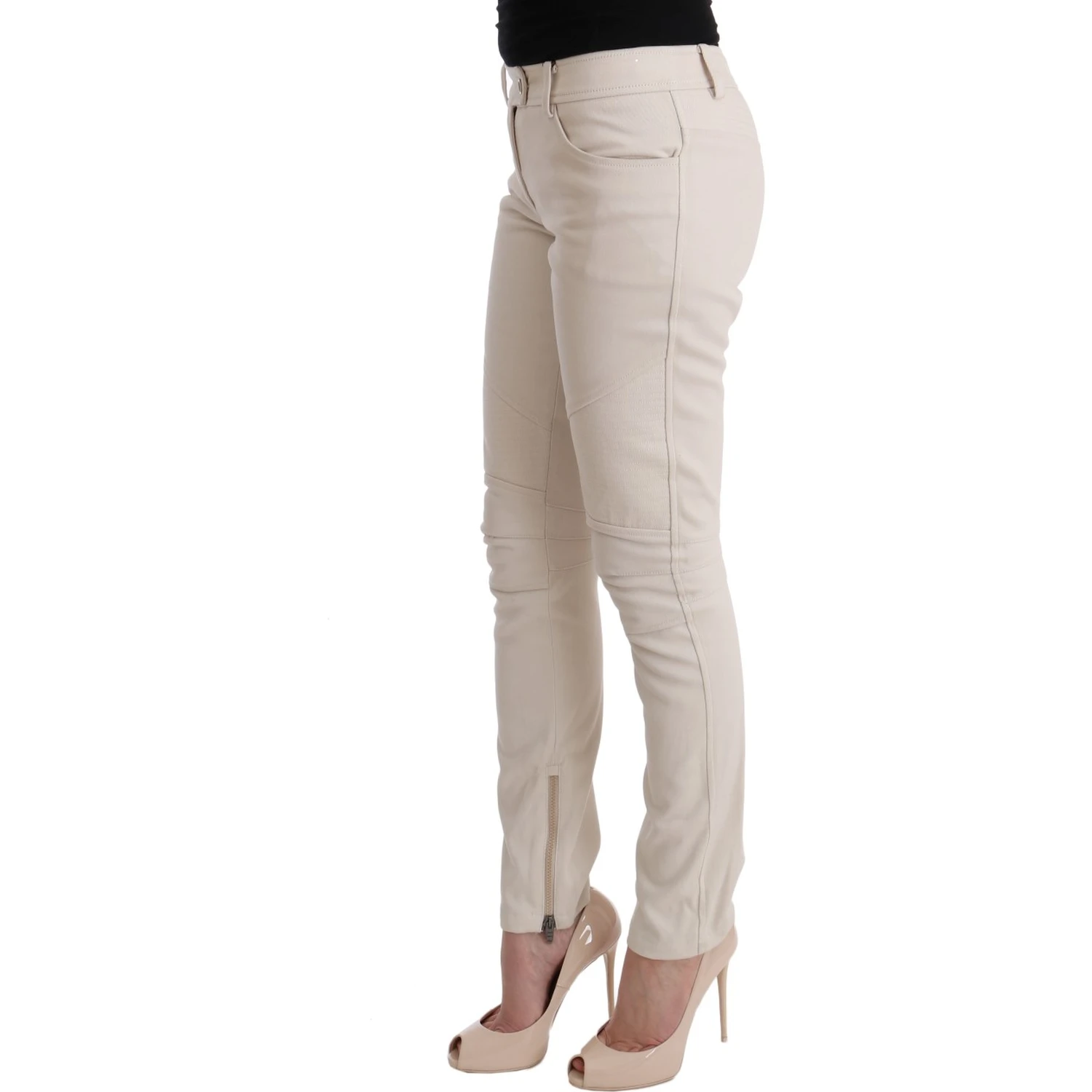 White Slim Fit Casual Jeans